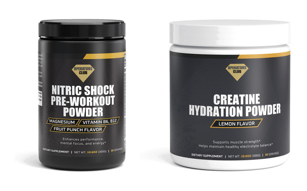 Nitric Shock Pre-Workout Powder and Creatine Hydration Powder